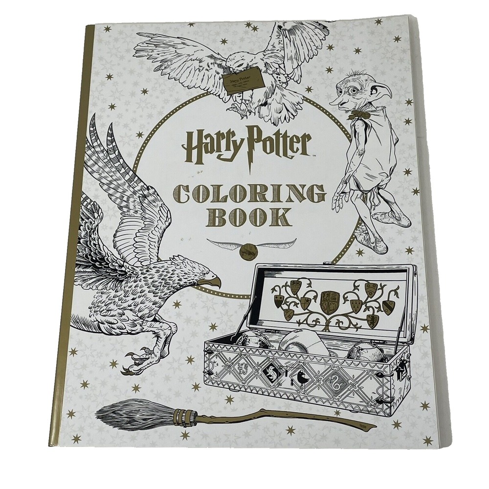 Harry Potter Coloring Book Paperback Adults Activity‎ Scholastic Thick Pages New